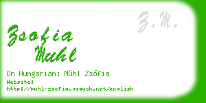 zsofia muhl business card